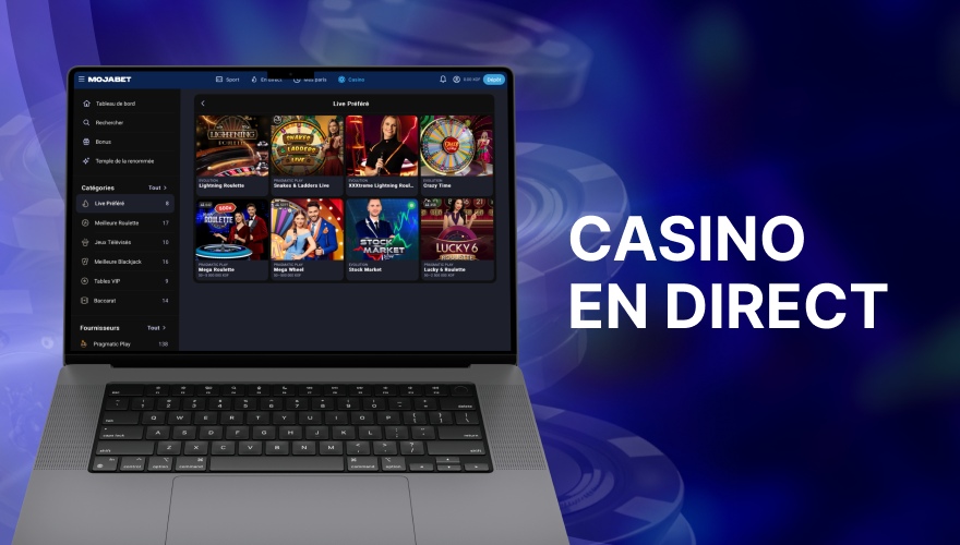 jeux de casino en direct chez mojabet